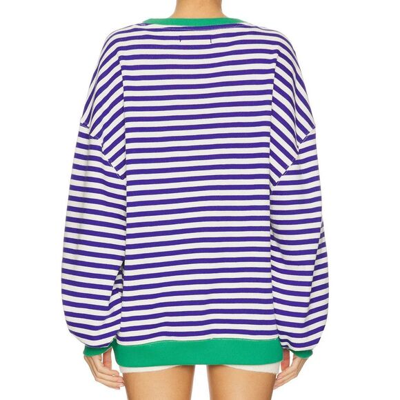 We The Free x FP OB1717006 Women's Sz M Classic Striped Crewneck Sweatshirt - Picture 10 of 10